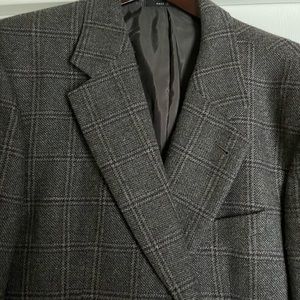 Grey Checkered Armani Suit Jacket